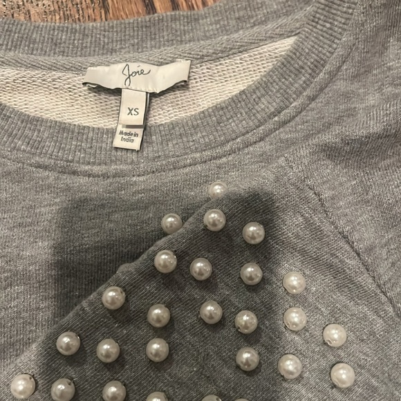 *5/26 Last Chance* Joie Cotton and Pearl Sweatshirt - Picture 2 of 3
